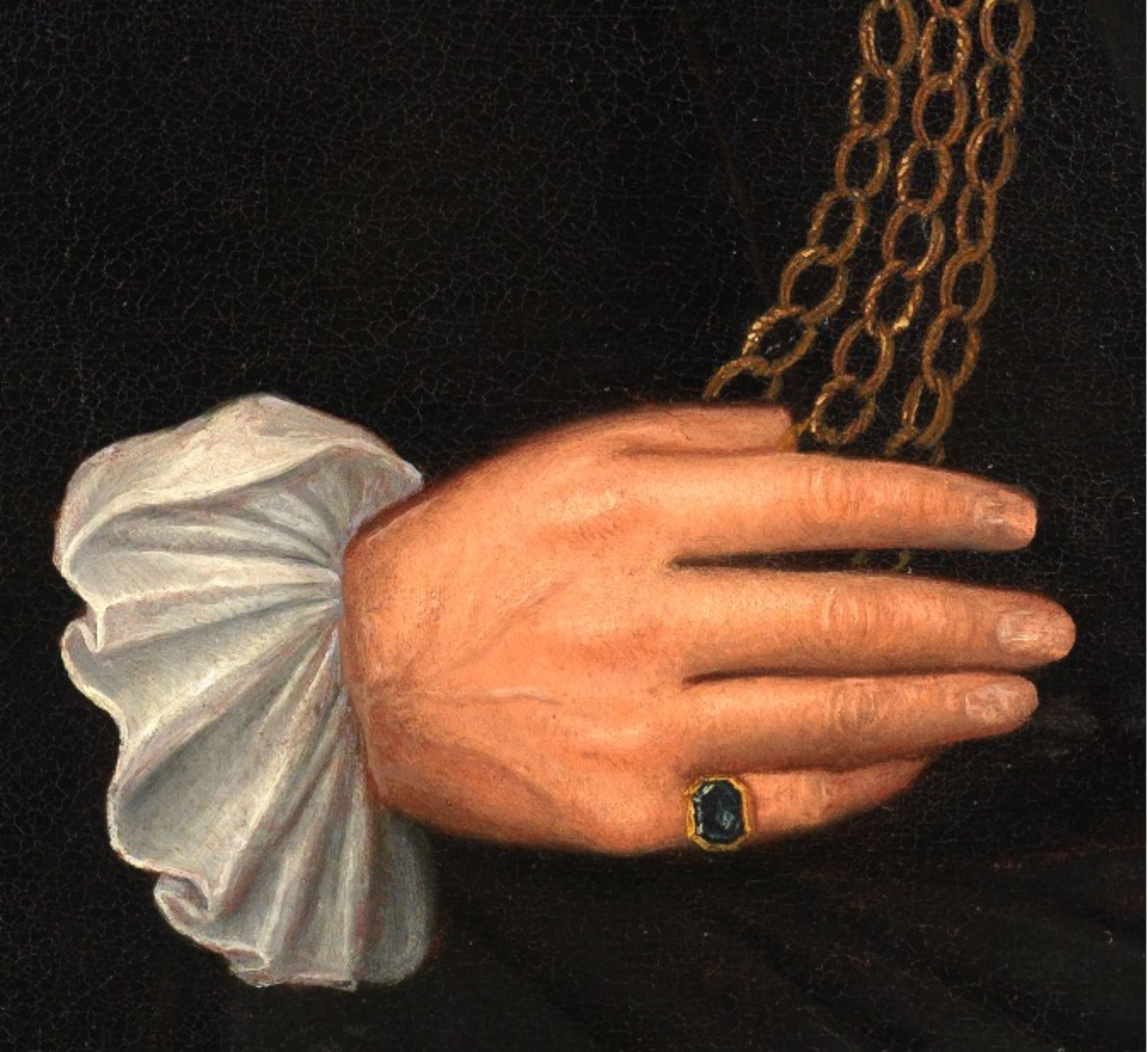 Detail Ludwig Seiler: linke Hand